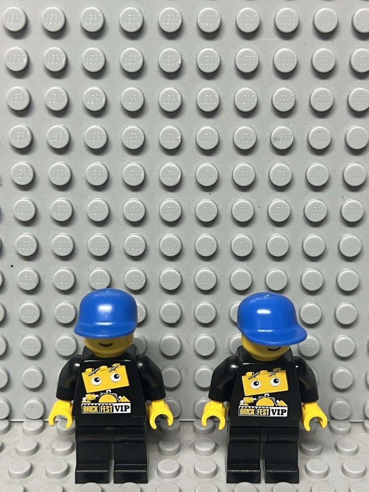 LEGO Exclusive Brick Fest VIP Black Printed Torso Minifigure Lot of 2