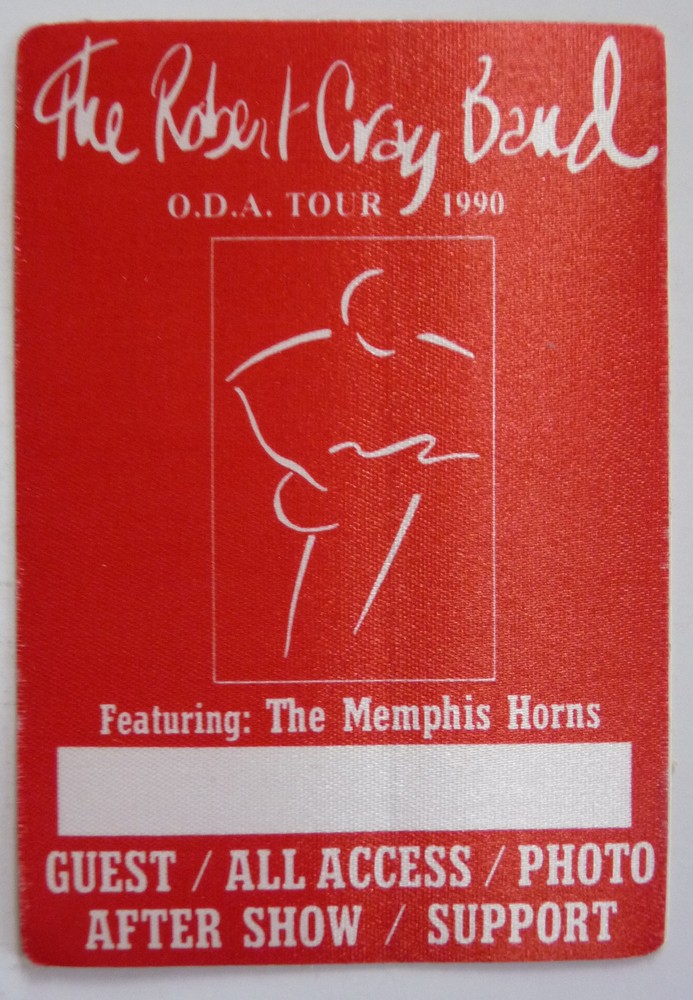 Robert Cray Band 1990 Tour Red After Show Backstage Concert Tour Pass D1