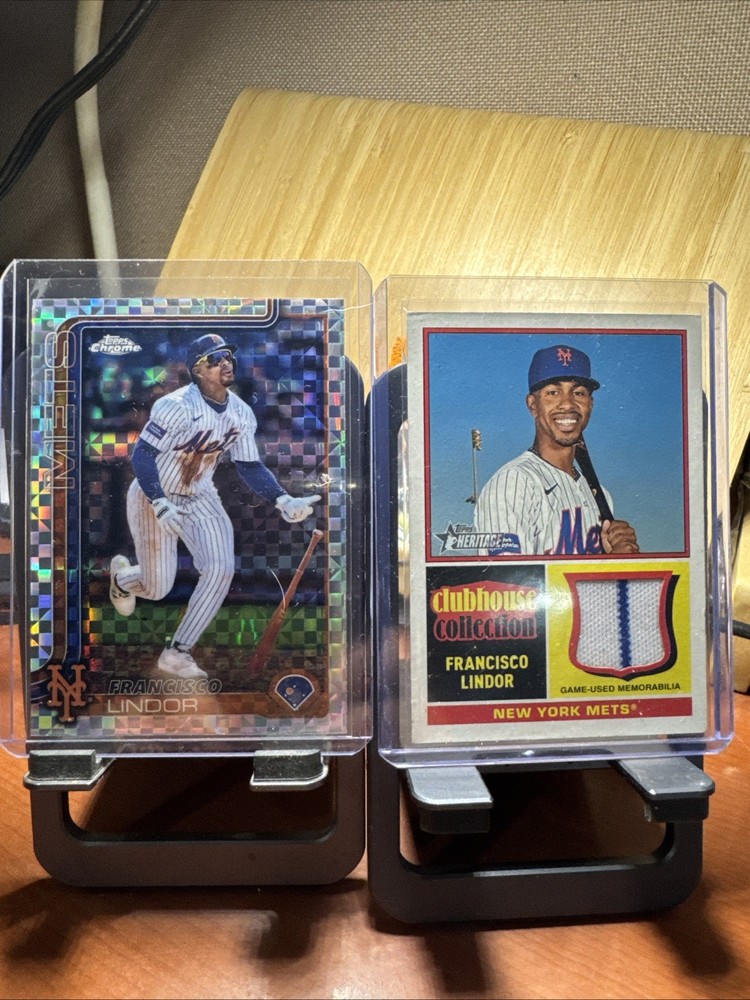 2025 Topps Chrome - Francisco Lindor Lot  X-Fractor+ Clubhouse Collection SP