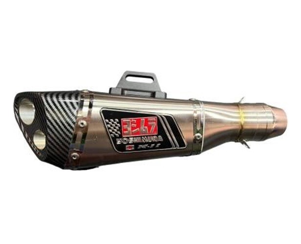 Yoshimura R11 Double-Outlet Muffler Silver Exhaust Muffler Canister Pipe