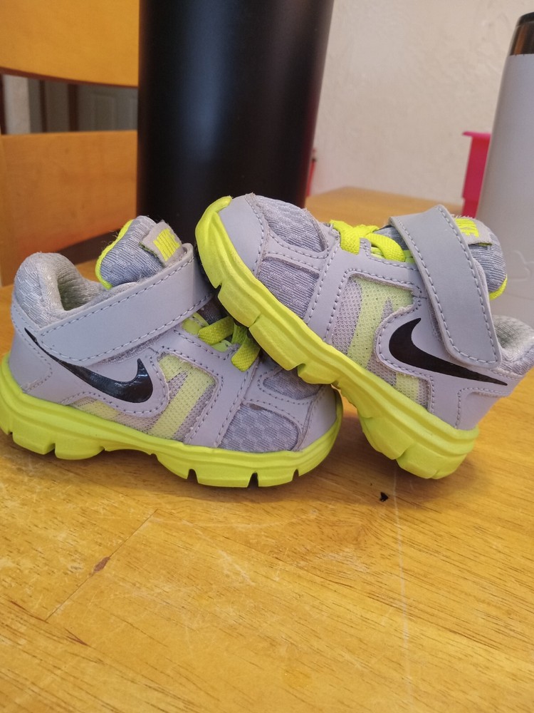 Toddler Nike Shoes size 3c Nike Kids Fusion ST 2 Grey/Yellow Gray/Yellow