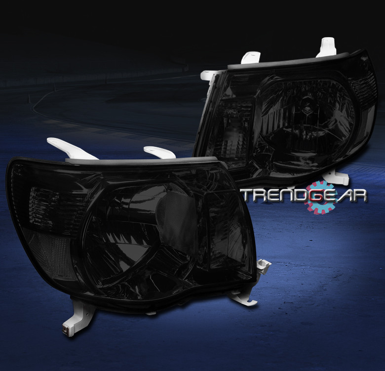 2005-2011 Toyota Tacoma Dark Smoke JDM Crystal Headlights for 06 07 08 Models