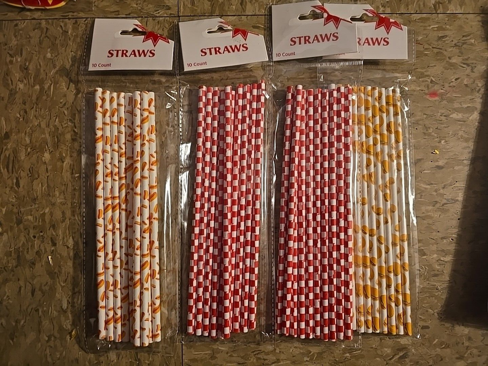 Sumer Paper Straws Biodegradable Disposable Summer Straws For Party 40