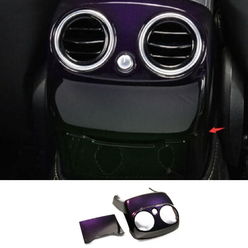 ABS Gradient Rear Air Outlet Anti-Kick Panel Trim 2PC For Benz C-Class 2015-2018