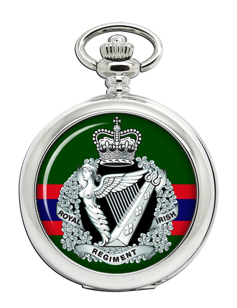 Royal Irish Regiment British Army Vintage Pocket Watch Military Collectible  