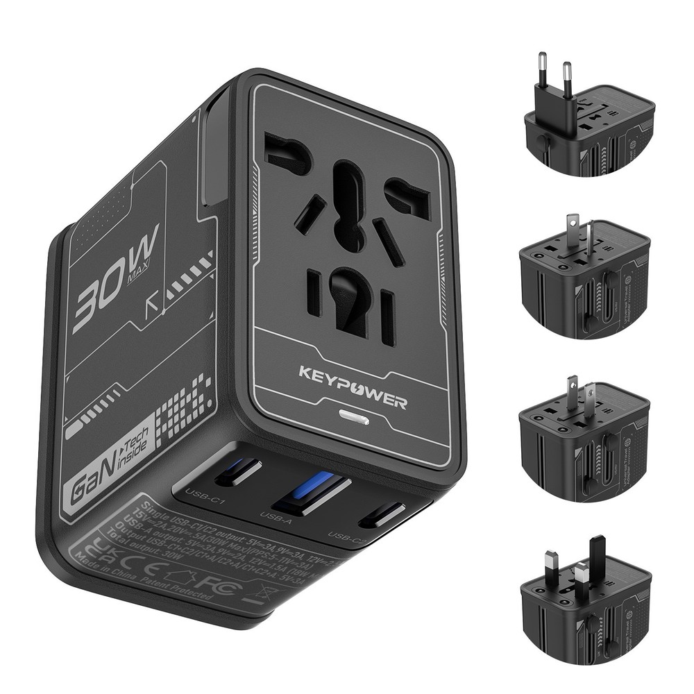 EU/UK/Aus/US Travel Plug Adapter Converter Dual USB for Universal outlets
