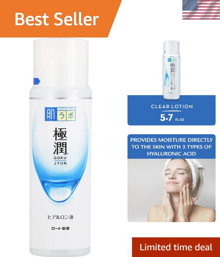 Hadalabo Gokujun 5.74 Fl Oz Moisturizing Lotion with Advanced Hydration Formula