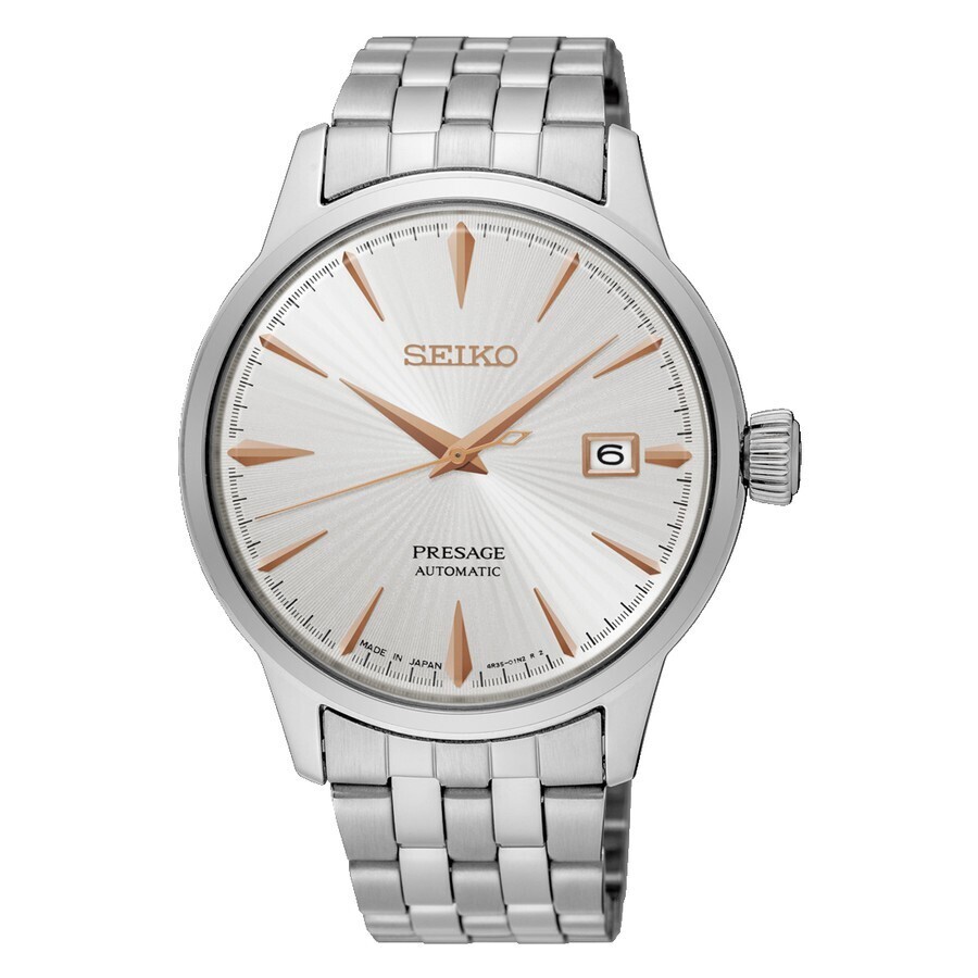 Seiko SRPB47J1 Presage Cocktail Automatic White Sunburst Men's Watch