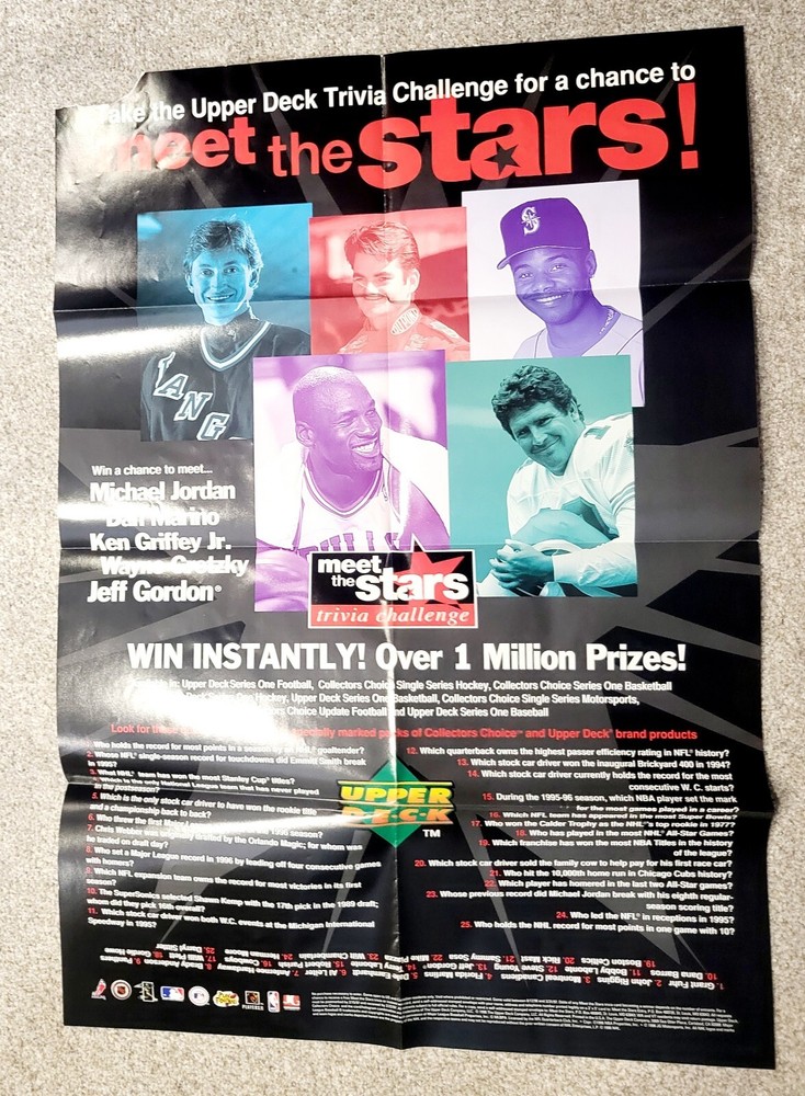 Legendary Athletes Poster Featuring Michael Jordan, Ken Griffey Jr, Dan Marino, Wayne Gretzky & Jeff Gordon by UD