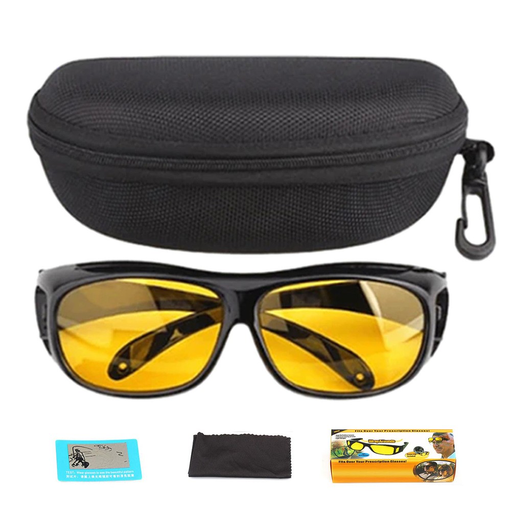 Polarized Night Driving Glasses Yellow Tinted Anti Glare for Men Women  