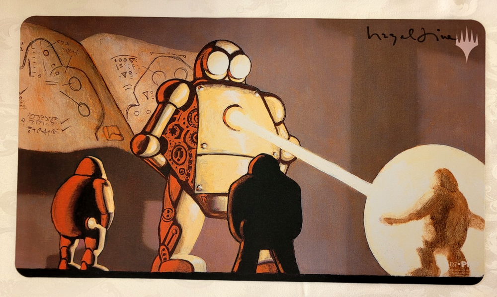 Metal Worker MTG Play Mat SIGNED by Don Hazeltine OFFICIAL Wizards Magic