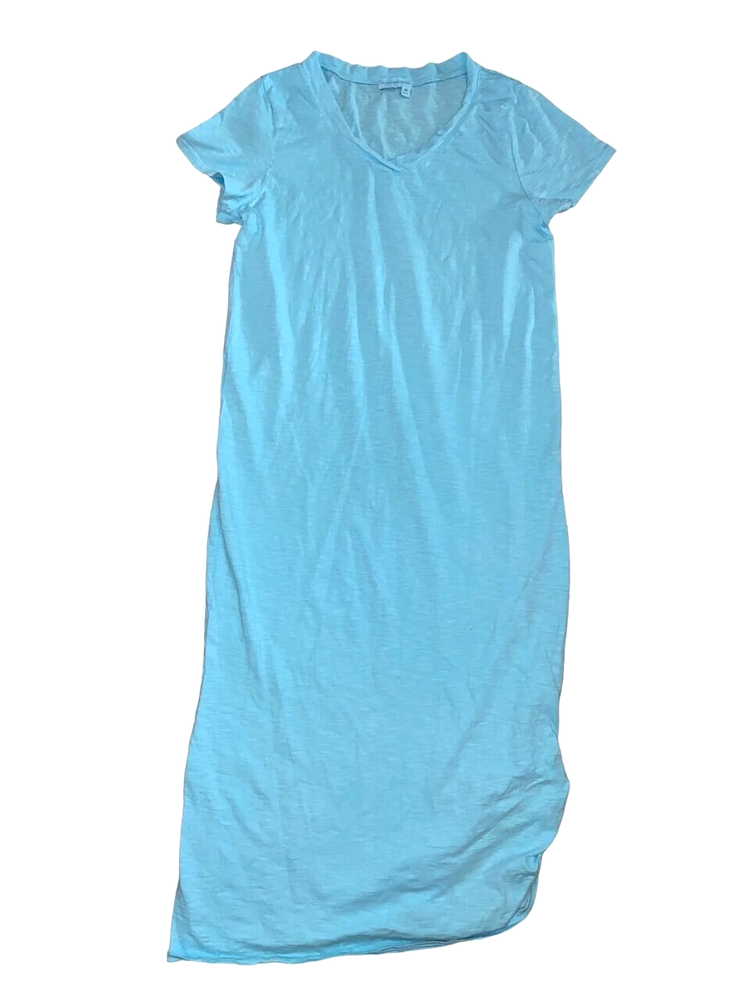 FRESH PRODUCE Medium Swimming BLUE Cotton Jersey CHRISTA Midi Dress $74 NWD M