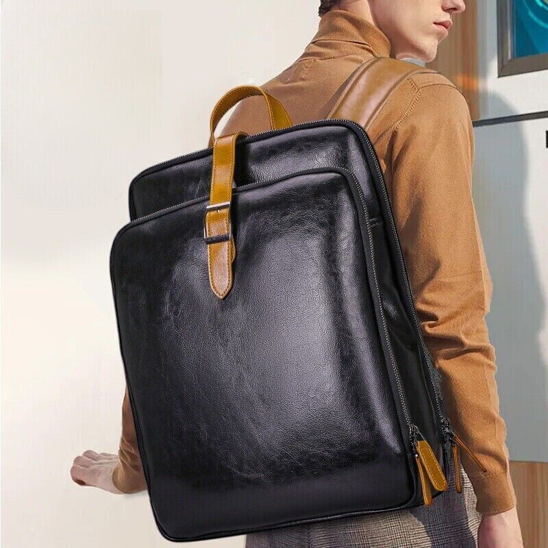Genuine Leather Laptop Backpack for Students & Travel - Casual & Stylish  