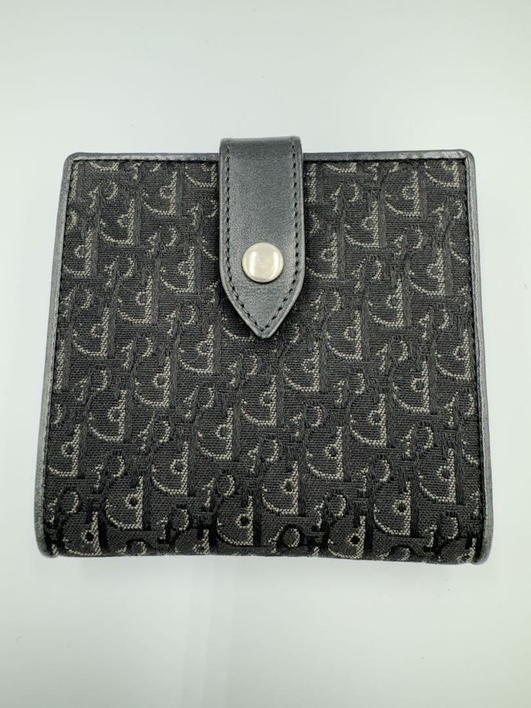 Dior Trotter Black Bifold Leather Wallet for Men