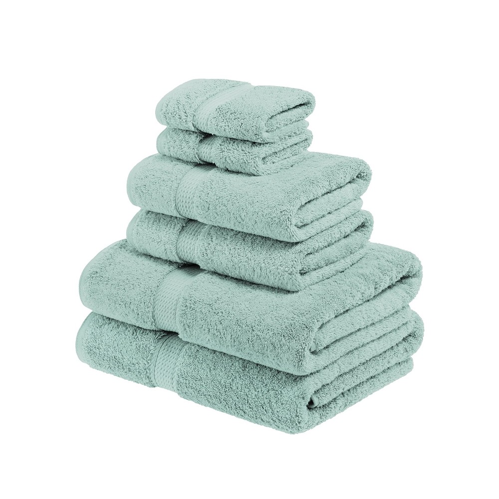 Luxury 6-Piece Egyptian Cotton Towel Set with Bath Hand and Face Towels