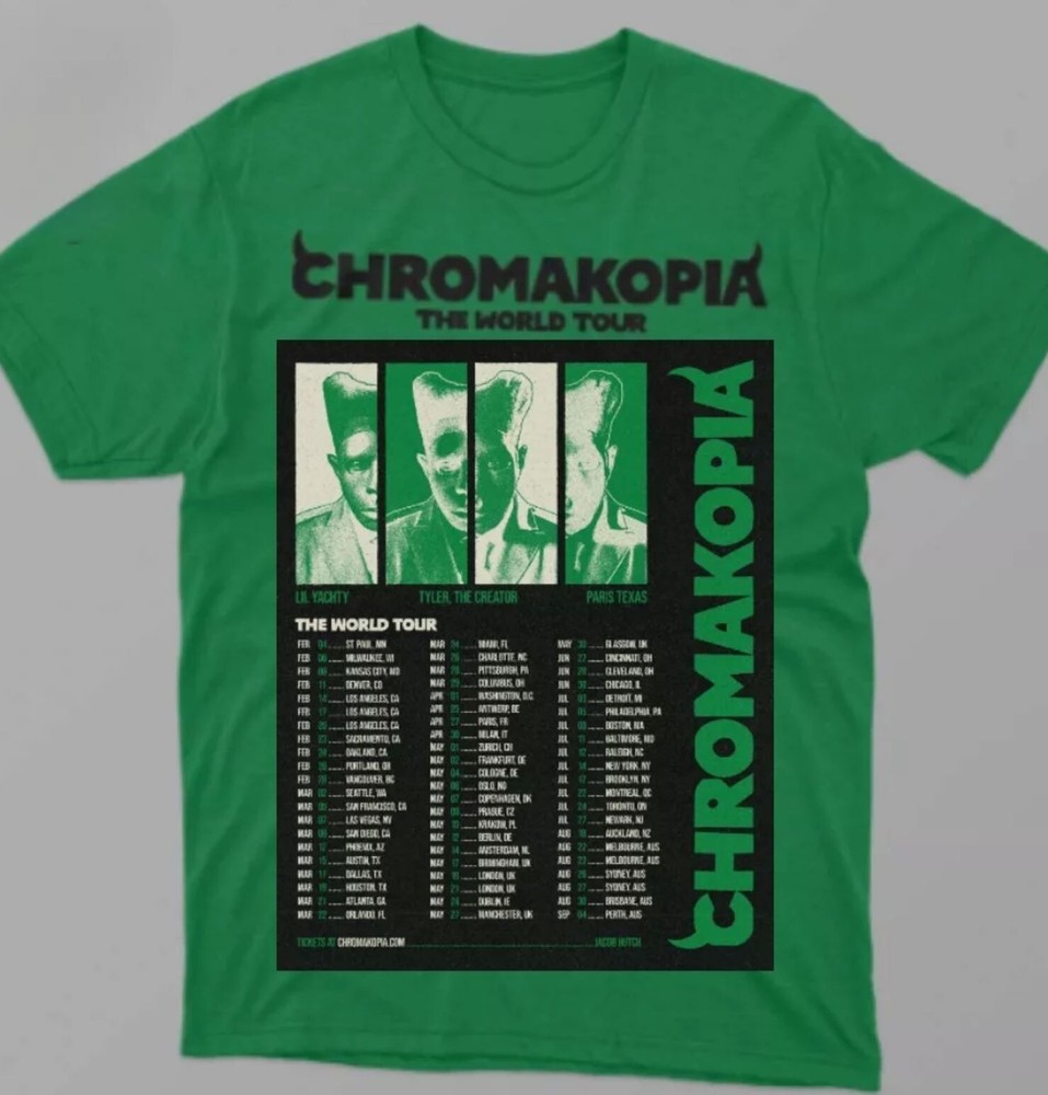 Tyler The Creator Chromakopia The World Tour T-shirts, CHROMAKOPIA T-shir