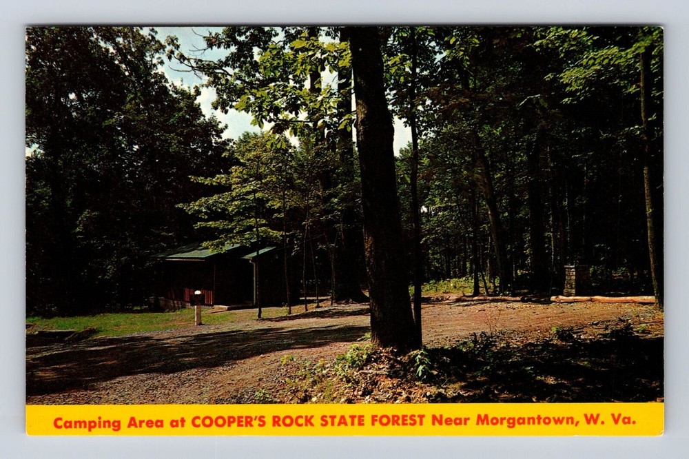 Morgantown WV- West Virginia Camping Cooper's Rock State Forest Vintage Postcard
