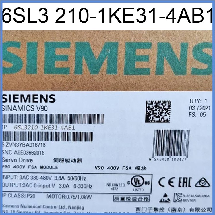 Original 6SL3210-1KE31-4AB1 6SL3 210-1KE31-4AB1 SIEMENS Frequency Converter