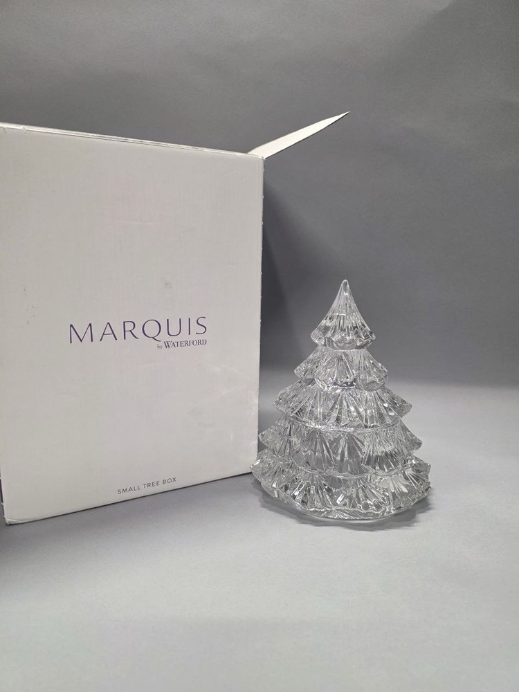 Marquis by Waterford Lead Crystal Clear Christmas Tree Sculpture 3 1/2