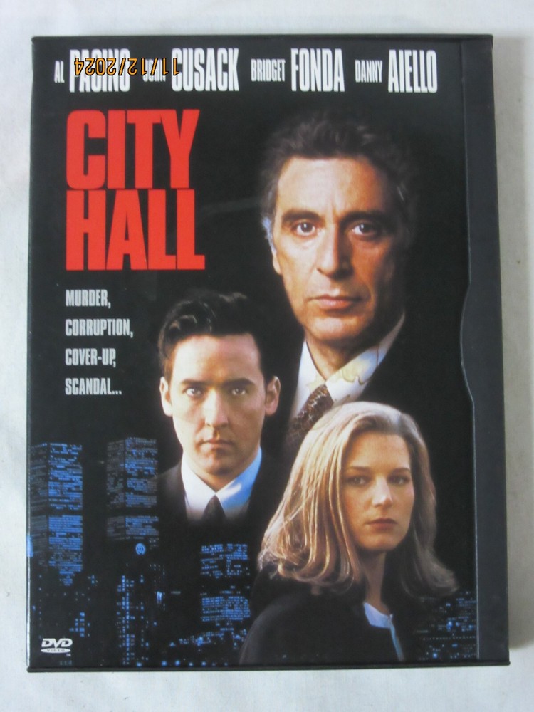 City Hall 1996 DVD with Snap Case - Al Pacino John Cusack Bridget Fonda Danny Aiello