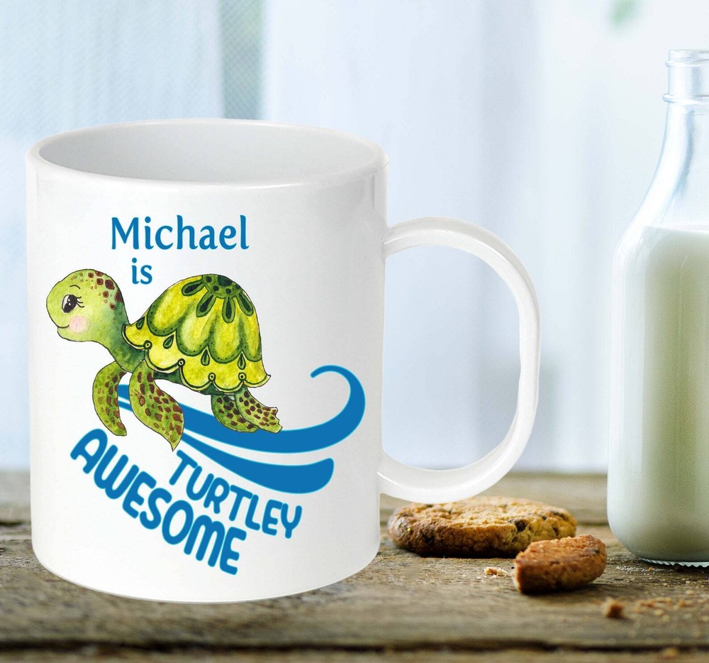 Personalized Turtle Mug Turtleyawesome Mug Turtle Gift Custom Kids Mug Bpa Free