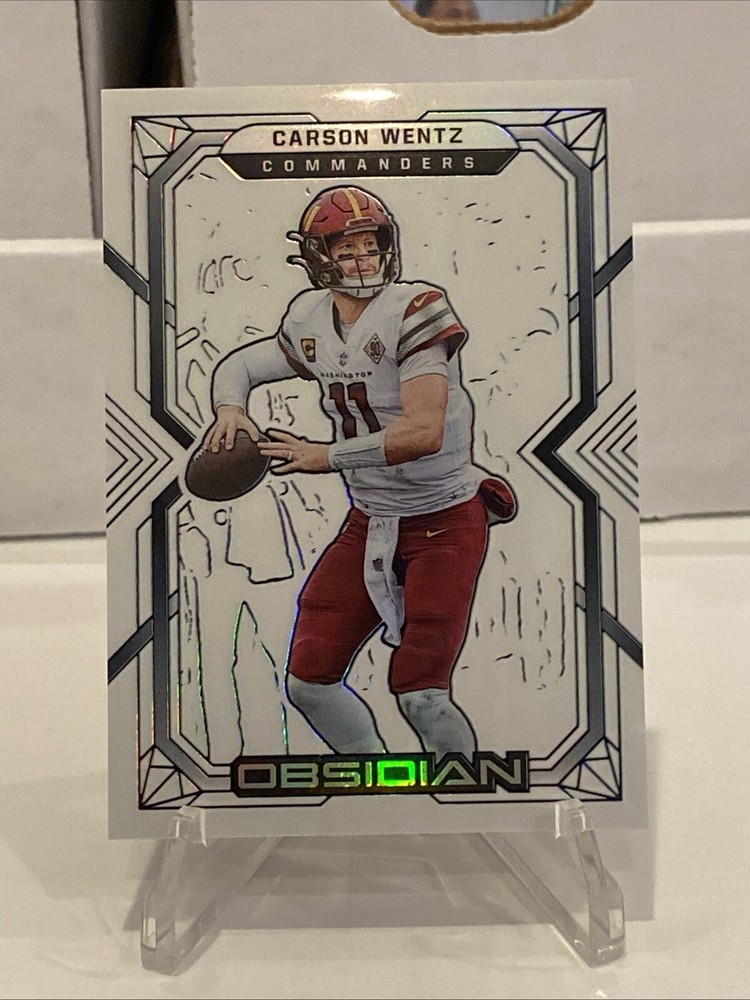 2020 Panini Obsidian CARSON WENTZ True White Contra SSP Eagles MINT! 🔥