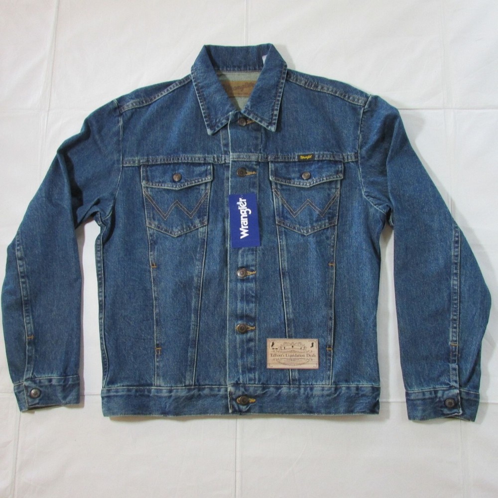 Wrangler Men's Long Sleeve Cowboy Cut Denim Trucker Jacket Mid Wash 11231062
