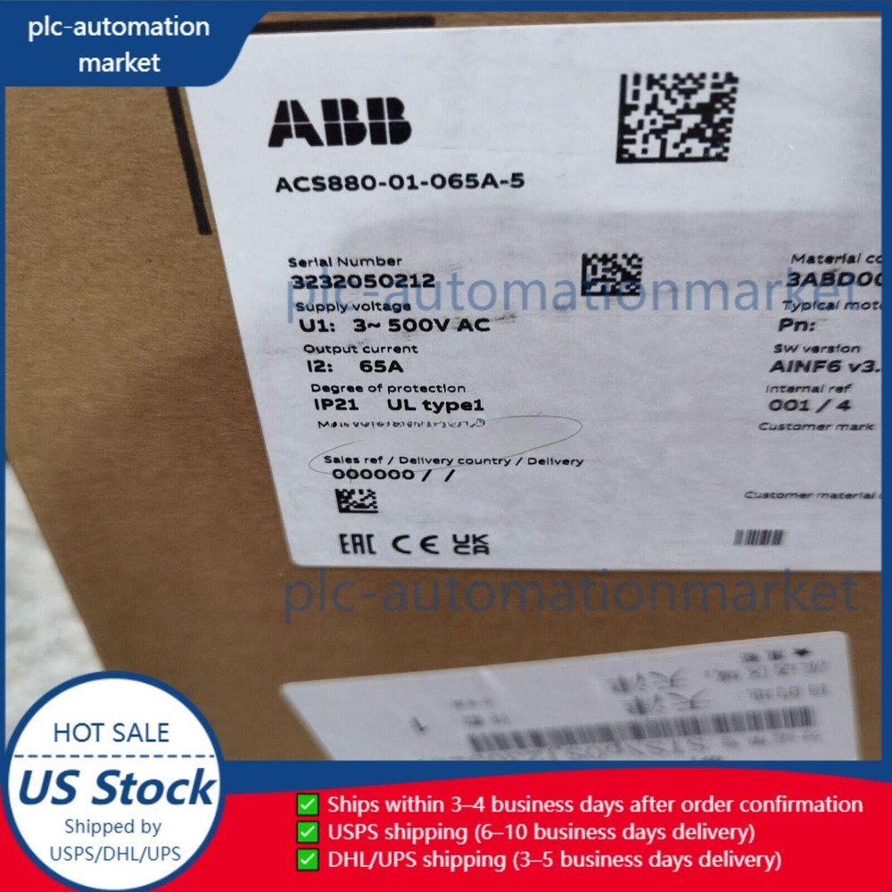 1PC New ABB Variable Frequency Drive ACS880-01-065A-5 50HP free ship PLC