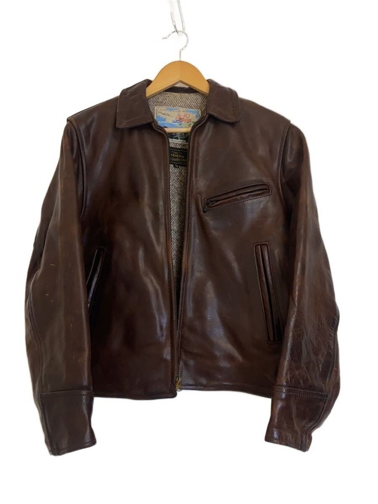 Aero Leather 80S/Leather Jacket Blouson/36/Horse Leather/Brw 3370
