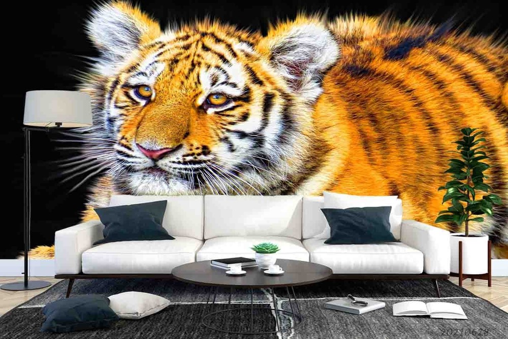 3D Tiger Animals Close-up Wall Murals Wallpaper Murals Wall Sticker