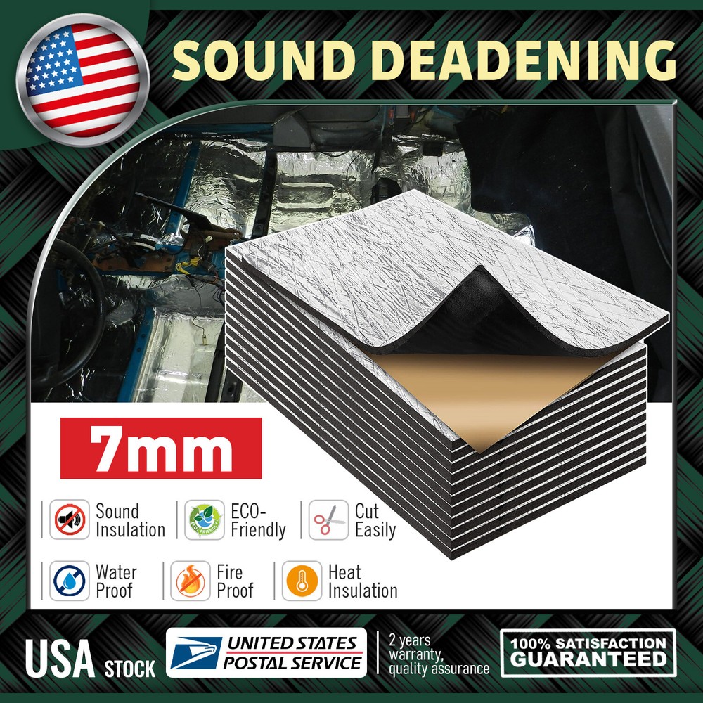 275MIL Sound Deadener Boot Cargo Insulation Heat Shield Self-Adhesive Pad 20PCS
