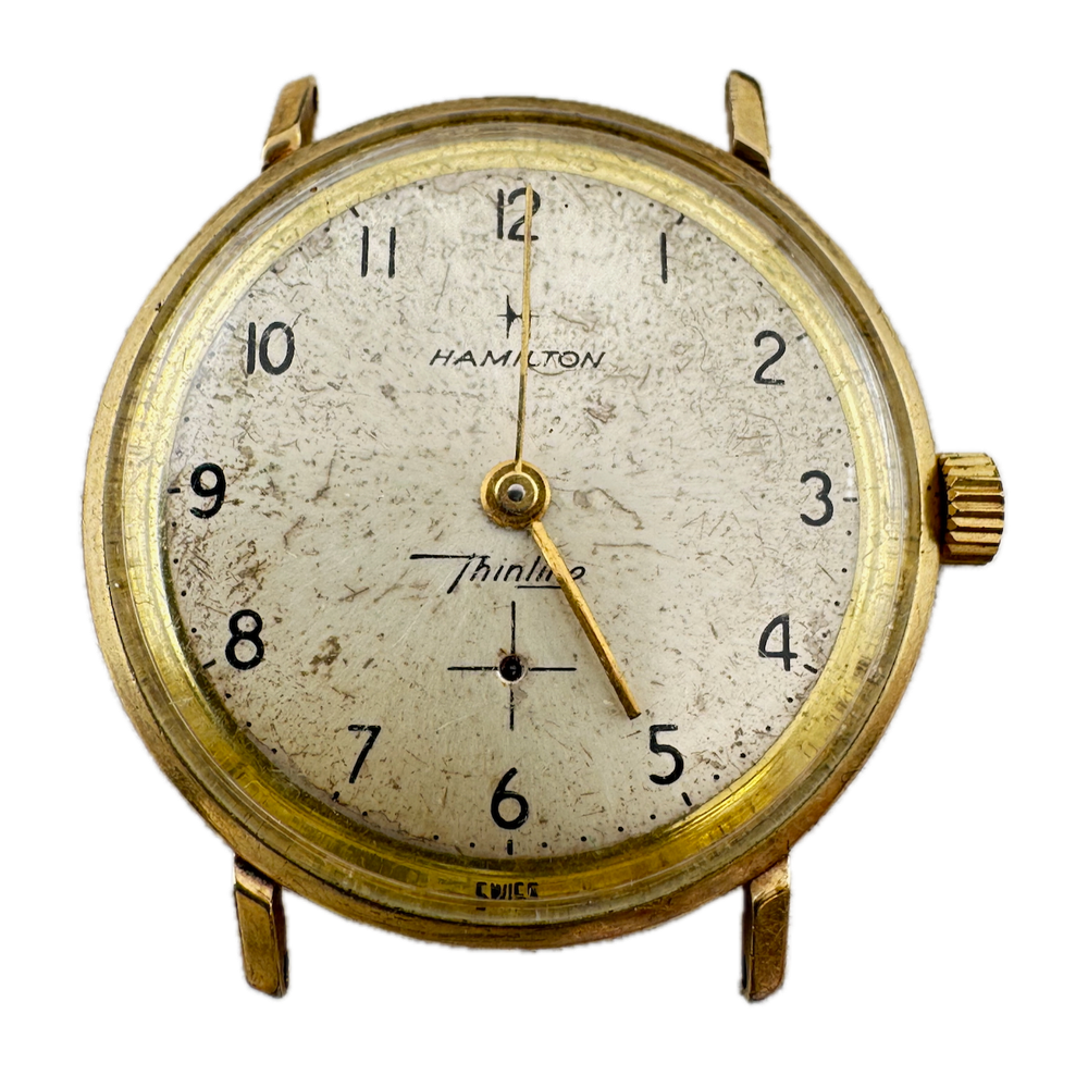 Vintage Hamilton Thinline Men's Mechanical Wristwatch Swiss 10k Gold Filled