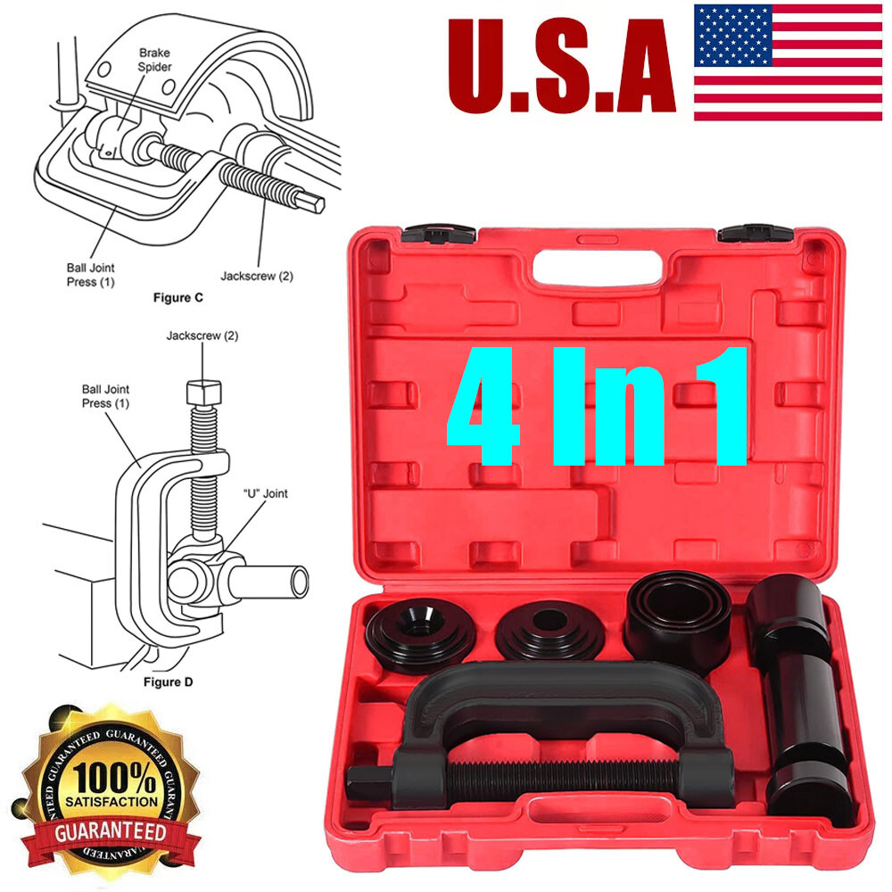 4 In 1 Ball Joint Press & U Joint Press Installer Removal Tool with Adapter