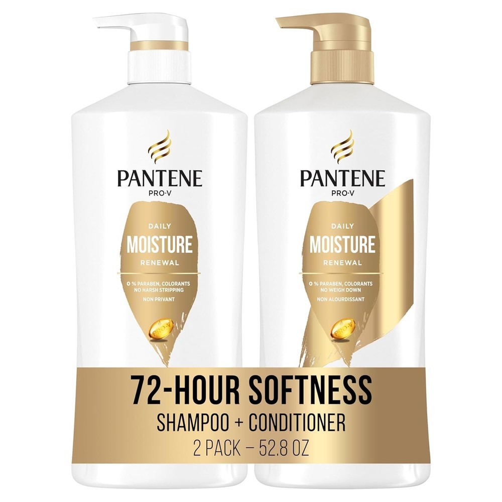 Pantene Shampoo Conditioner Hair Treatment Daily Moisture Renewal Set