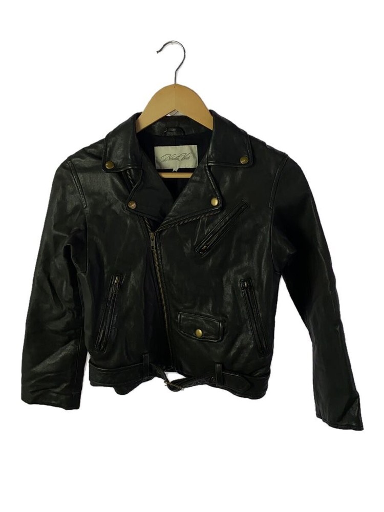 Leather Jacket Blouson/Free/Leather/Blk 8922
