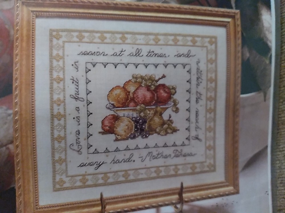 Love Is Fruit Bowl Magazine Cross Stitch Pattern (Q)