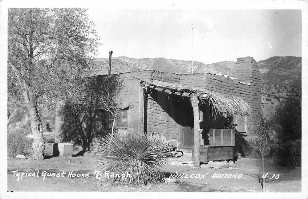 1940s Wilcox Arizona 76 Ranch Guest House J-30 RPPC Postcard 25-5430