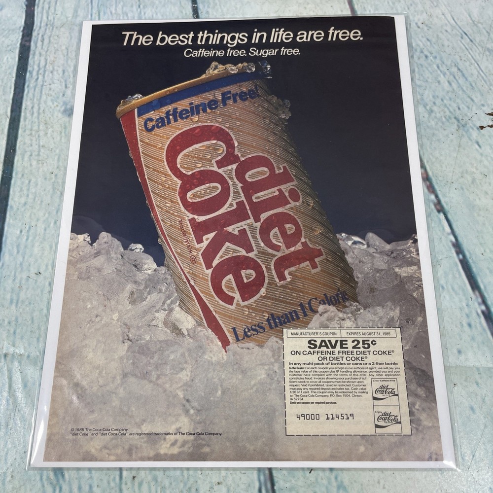1985 Diet Coke Soda Pop Drink Coupon Vtg Print Ad/Poster Promo Art Magazine Page-image