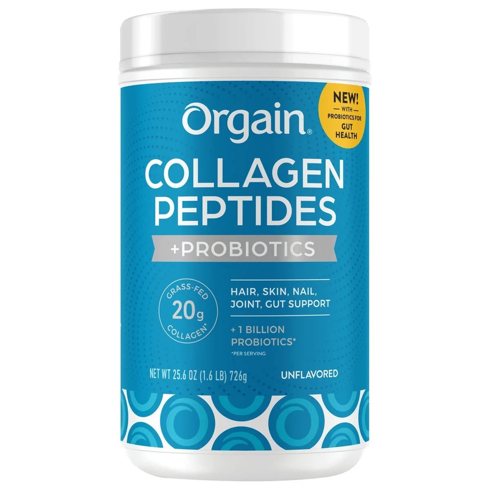 Orgain Unflavored Collagen Peptides with Probiotics 1.6 lb 34 Servings