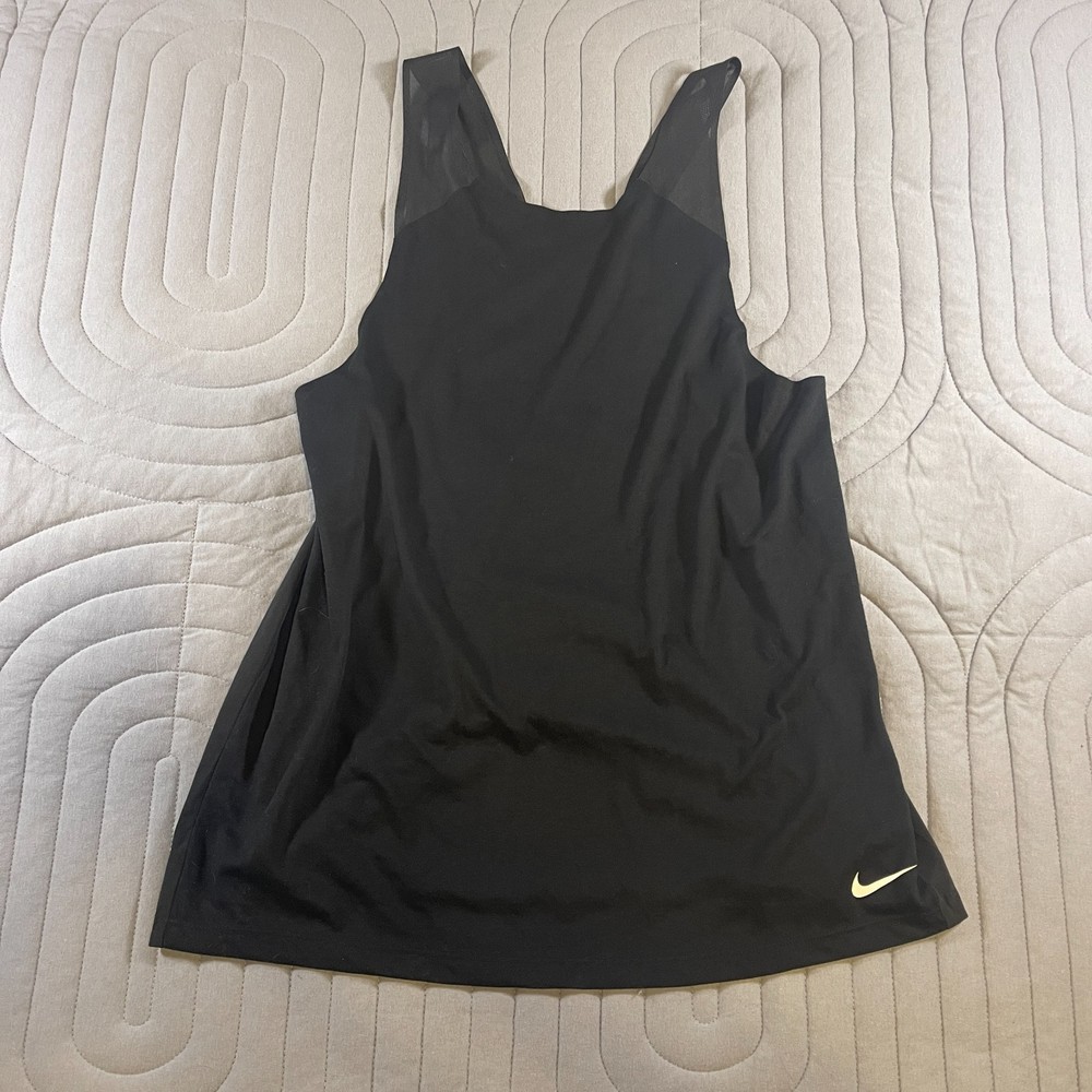 Womens Nike DRI FIT Activewear Sleeveless Tank Top Size Medium Black