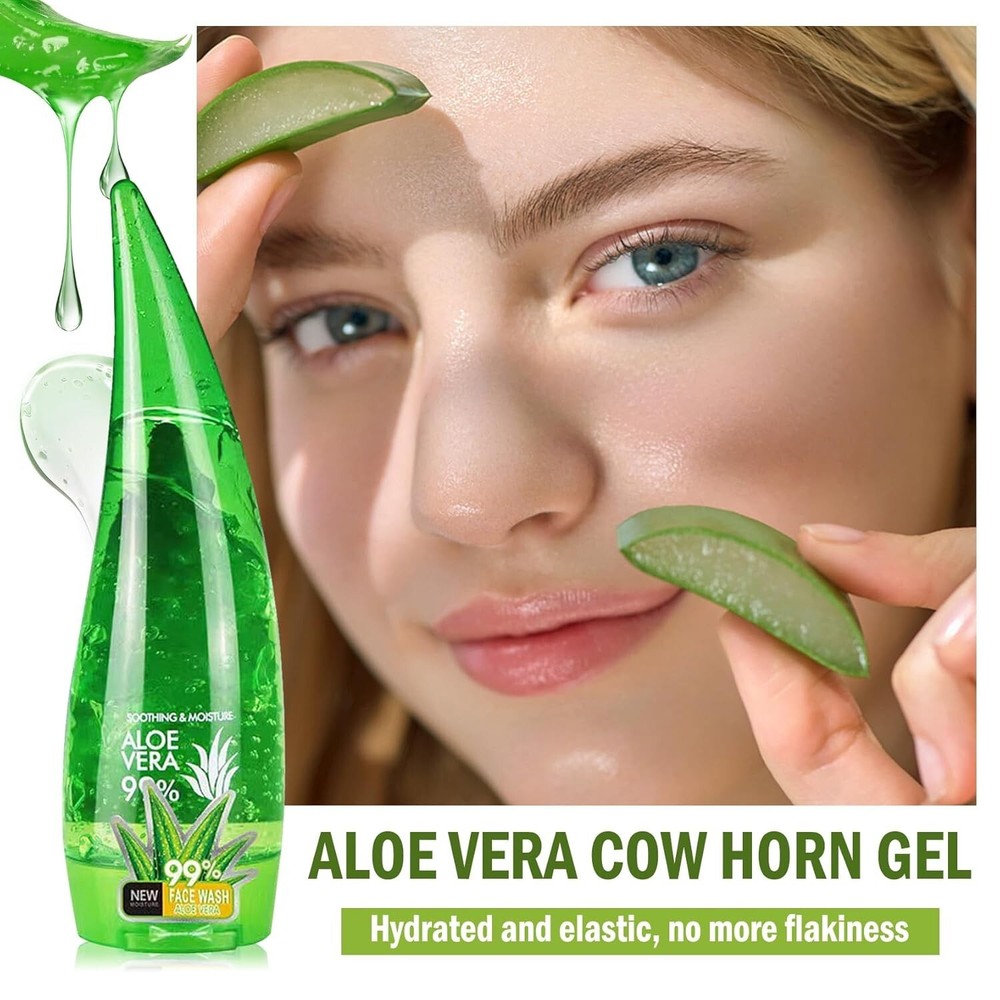 260ml ORGANIC Aloe Vera Gel All Natural Sunburn Skin Hair Sunburn Eczema