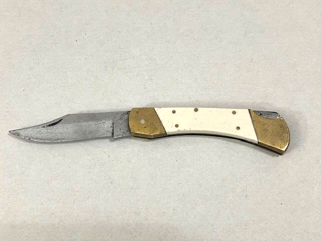 Pakistan FOLDING Pocket knife Lockback Plain EDGE Blade Stainless - Great