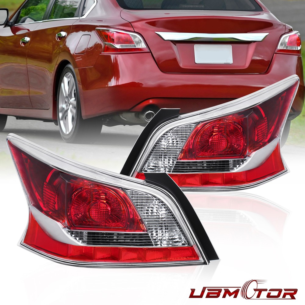 Halogen Tail Lights Brake Lamp Red Lens For 2013 2014 2015 Nissan Altima Sedan