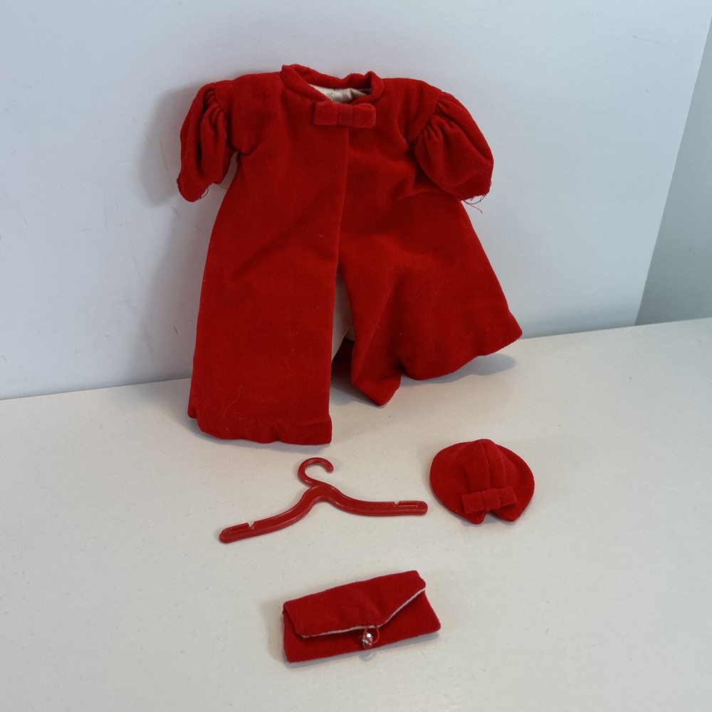 Vintage Barbie RED FLARE #939 Coat Hat Purse Incomplete Used