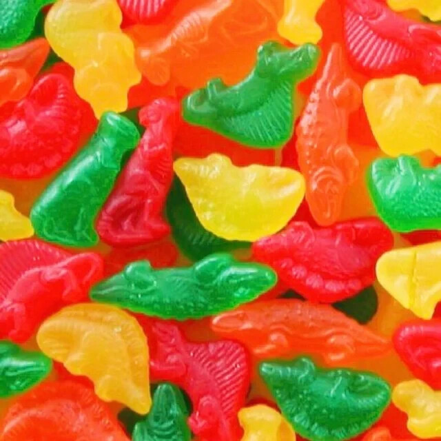 5 LBs Sour Dino Jujube Gummy Fruit Bulk Candy FREE SHIP 48 STATES