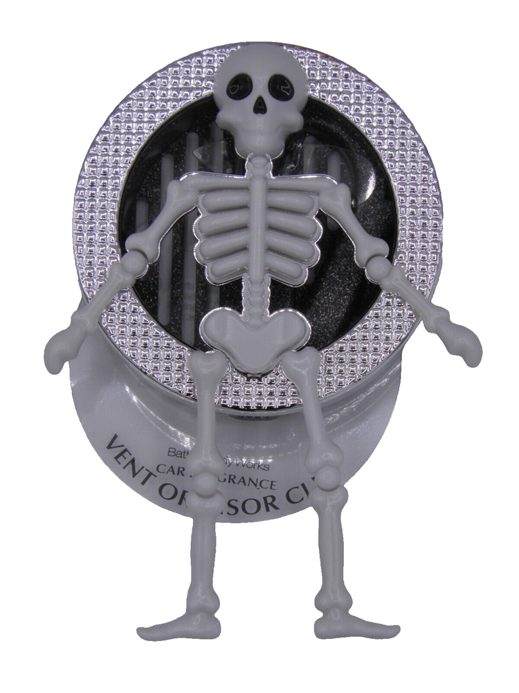 Bath Body Works Scentportable Holder Car Visor Vent Halloween Skeleton Glow Dark
