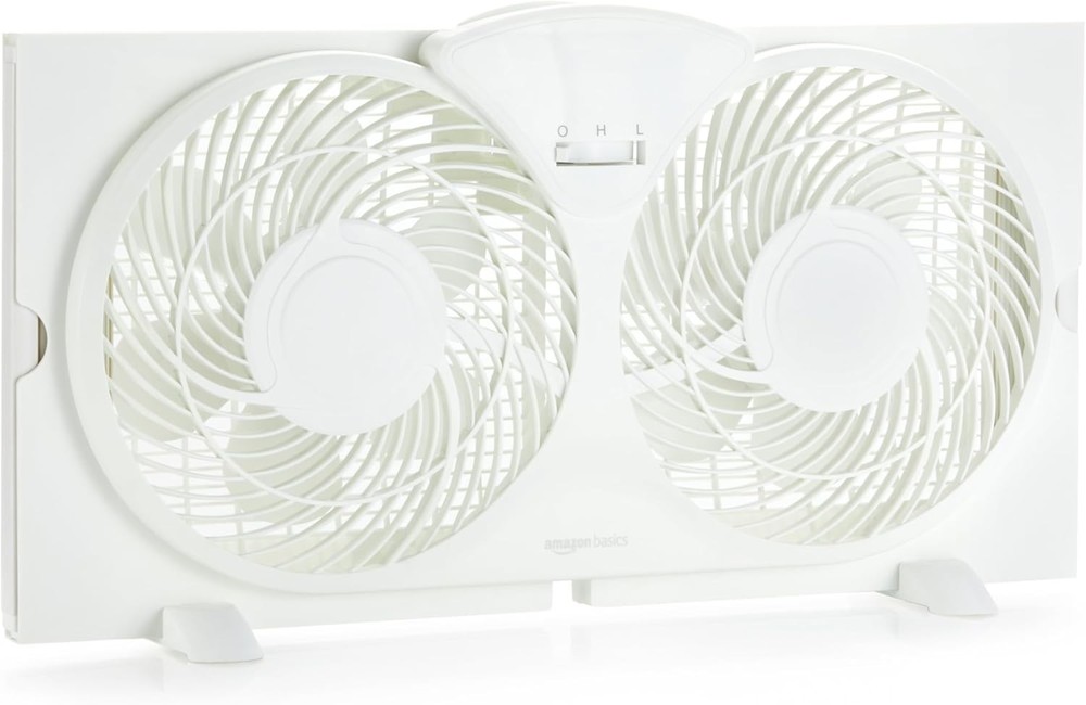 Window Fans for Home Bedroom, Twin Heads, Cooling Airflow, Exhaust