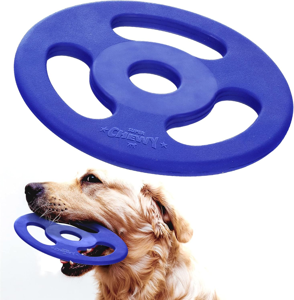 Superchewy Tough Tug-Of-War Flying Disc Toy | Lifetime Replacement | Strong Natu