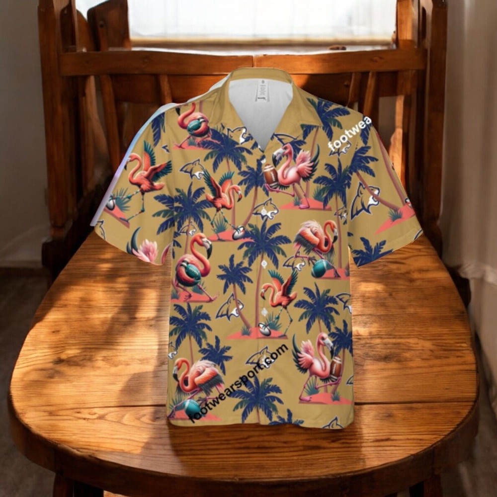 Flamingo Play Football Montana State Bobcats 3D Hawaiian Shirt For Men And Women