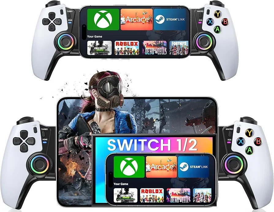 Wireless Phone Controller for iPhone/Android/Switch 1/2/OLED/iPad Mini